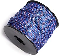 Vista 22 de Cuerda de nailon trenzada sólida de 1/8 pulgadas (3mm) de 164 pies, 5 hebras, paracord, cuerda delgada para manualidades, multiusos, resistente a