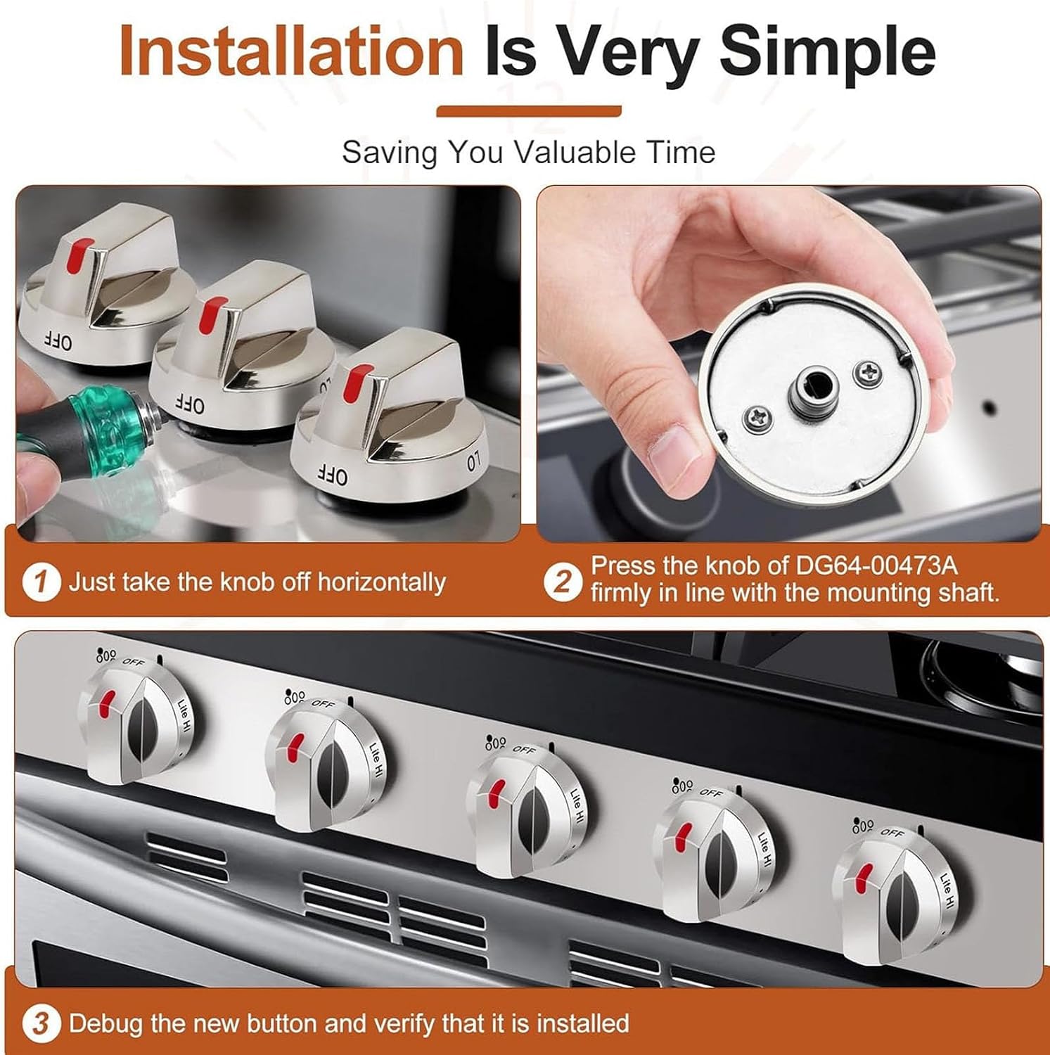 Easy Installation Electric Cooktop Control Knob Kitchen Appliance Spare Parts Home Cooking Stove Knob Replacement Kitchen Appliance Parts