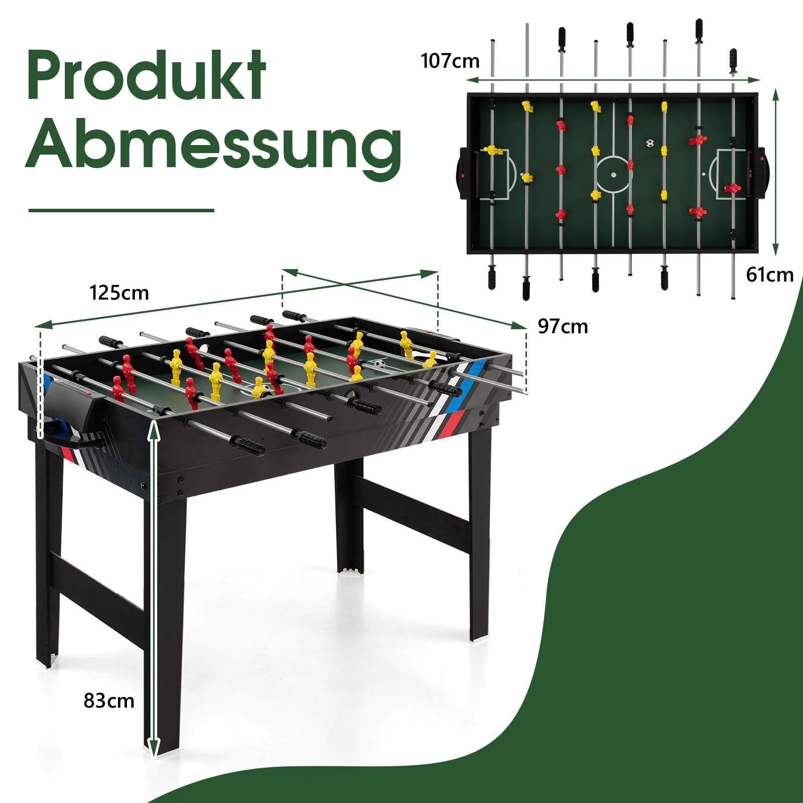 GOPLUS Multifunktionale Spieltische, 4 in1/ 3 in 1 Tischkicker inkl. Billardtisch & Tischtennis & Airhockey Tisch, Kickertisch mit komplettem Zubehör für Kinder & Erwachsene & Familie