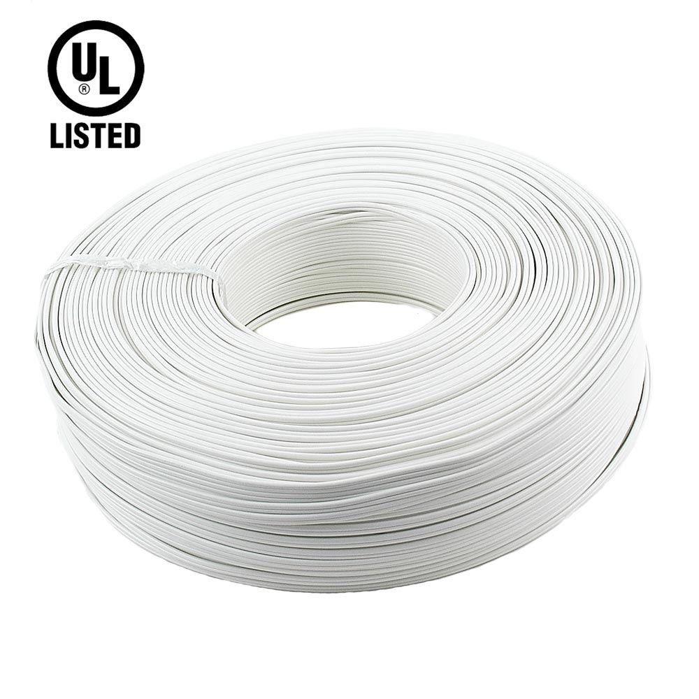 Novelty Lights 1,000 Foot Zip Cord Wire, White, 18 Gauge, SPT-2