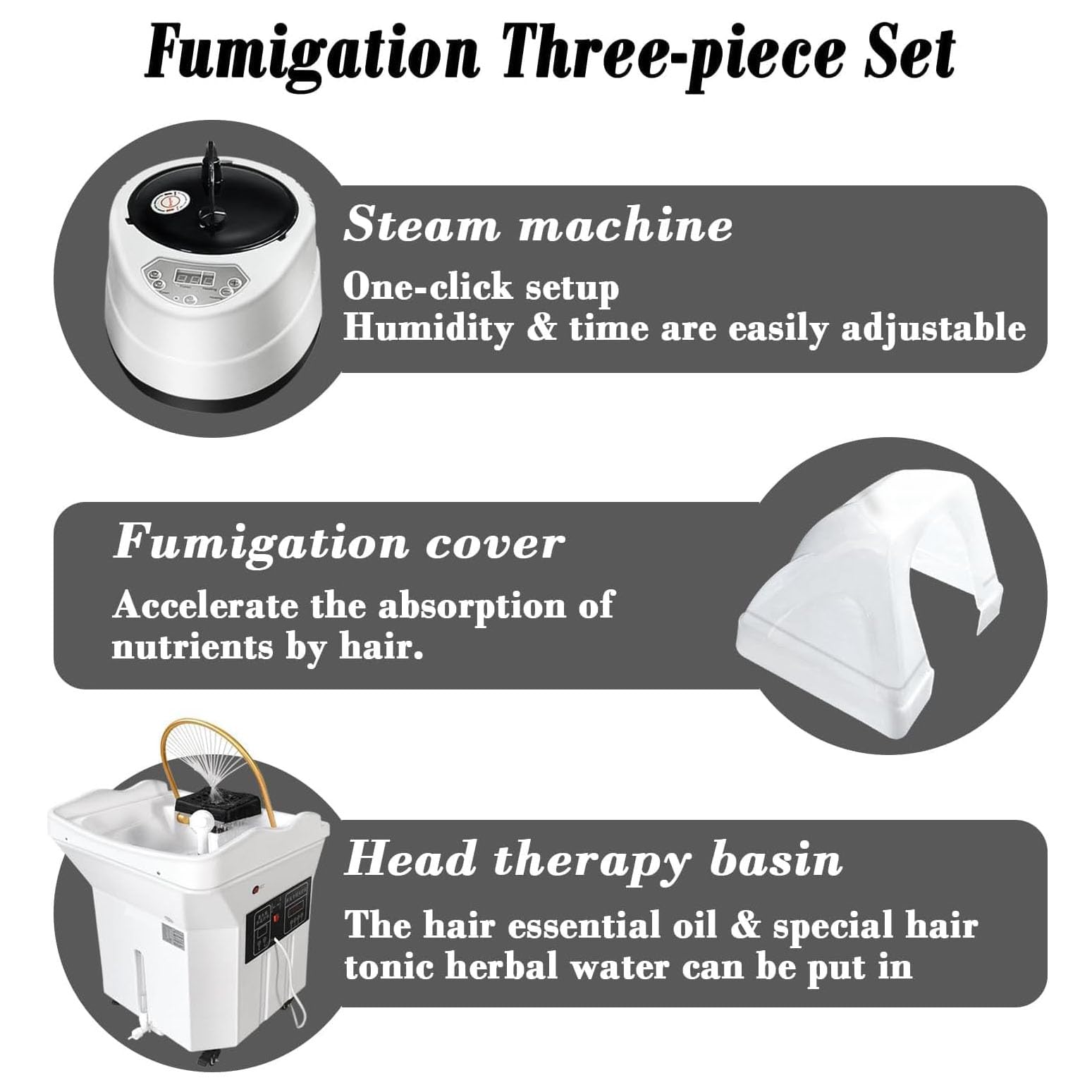 Equipo de Spa para Cabeza, Lavadero con Circulación de Agua de Doble Control, Lavabo para Champú para Terapia de Spa, Depósito de Agua de 60L, Adecuado para Capilares y Salones de Peluquería