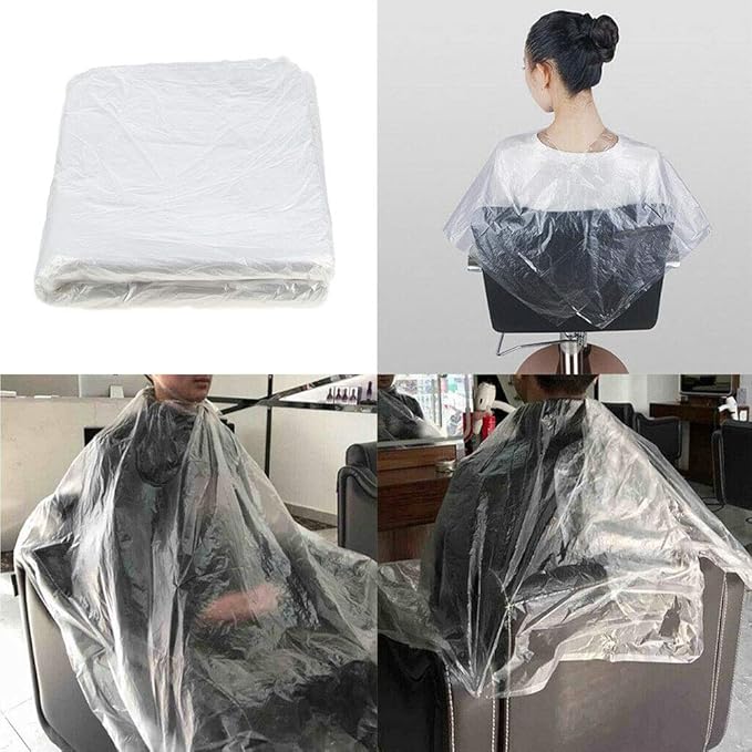 100 Piezas Capas Desechables para Salón de Peluquería miniatura 3