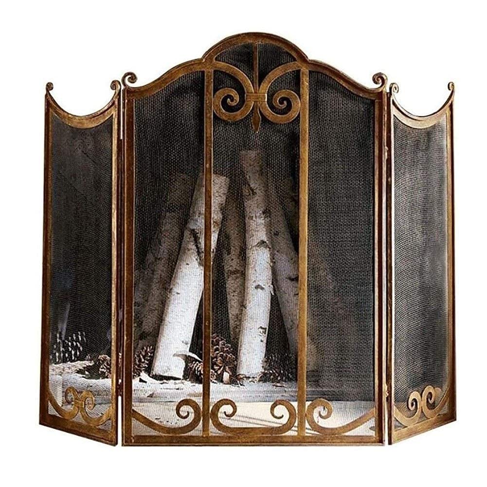 Kaminschutzgitter, Metall-Kaminschutzgitter im europäischen Stil, Kaminschutzgitter für das Wohnzimmer mit Netz, für offenes Feuer/Gasfeuer