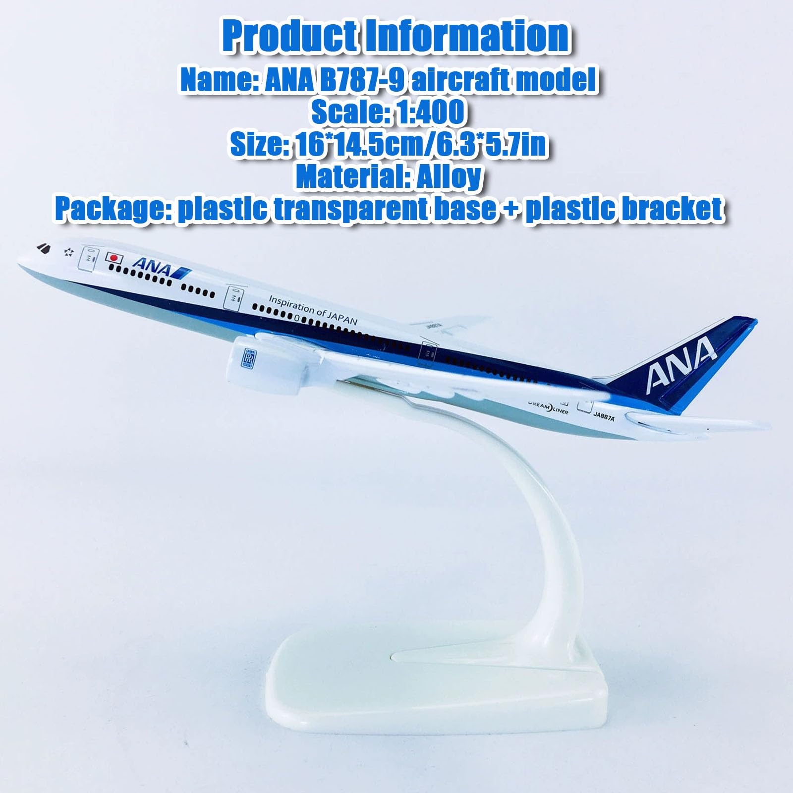 Amazon.co.jp: 6.3インチ 1:400スケール ANA B787-9 模型飛行機 航空機