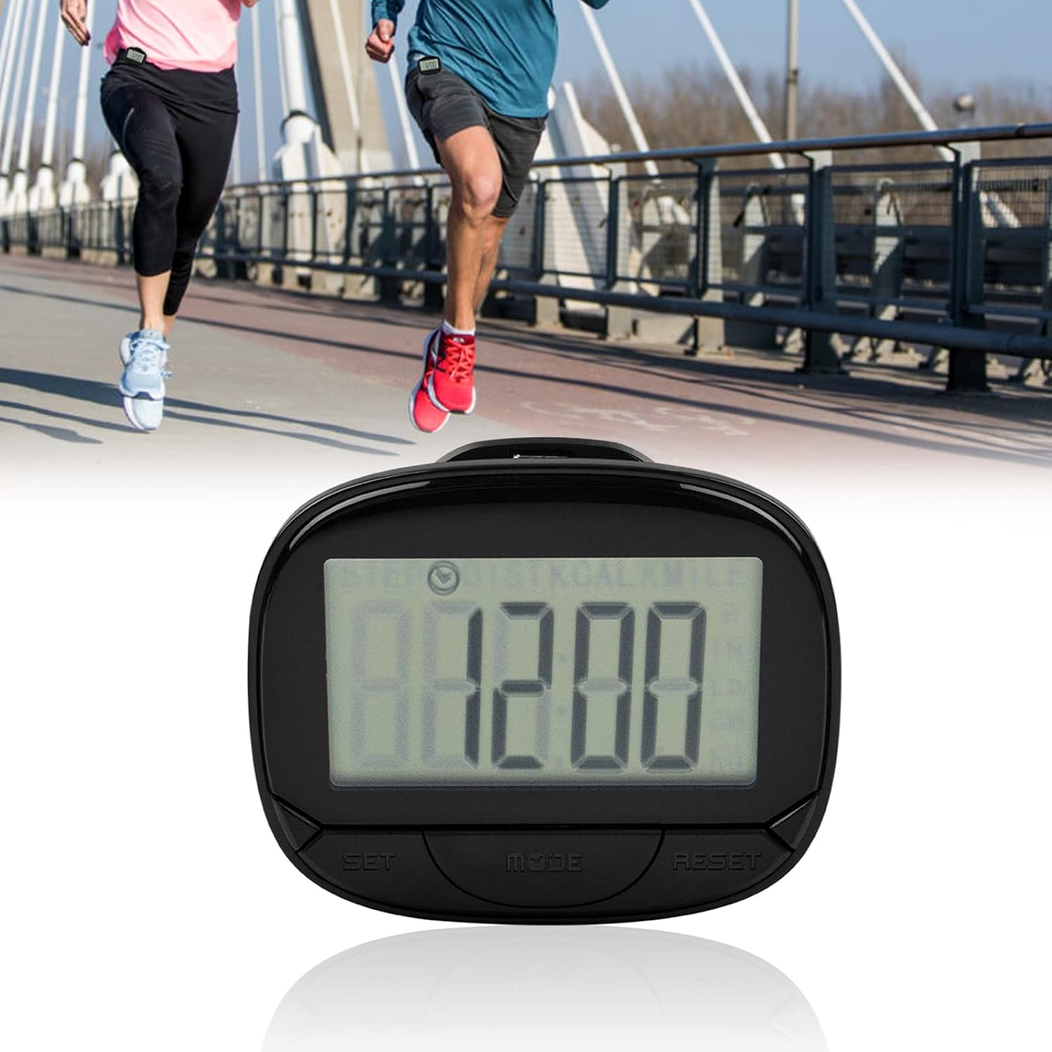 Pedometer for Walking, Step Counter for Walking for Women and Men with Large Display, Step Tracker for Kids, Pedometers for Steps and Miles Clip On for Seniors (Clock, Calorie, Distance) : Sports & Outdoors