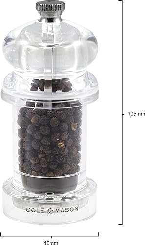 Miniatura 2 de Cole & Mason Precision Grind 575 - Molinillo de pimienta, acrílico, transparente, 4.1 in