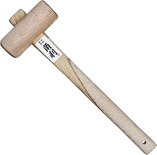 KAKURI Japanese Wooden Mallet Hammer 36mm - Small Wood Mallet for Woodworking, Joinery, Chiseling, and Carving - Heavy Duty Round Head - Made in Japan