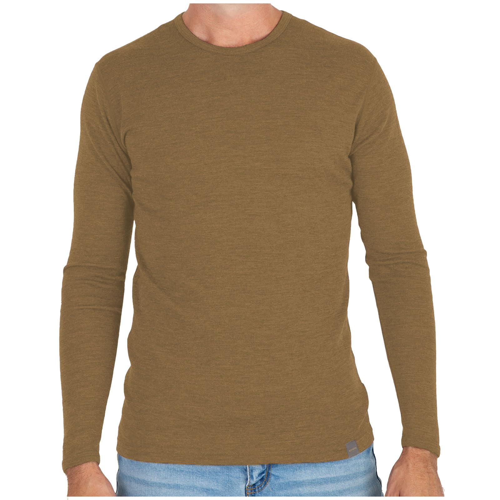 MERIWOOL Mens Base Layer - 100% Merino Wool Midweight Long Sleeve Thermal Shirt