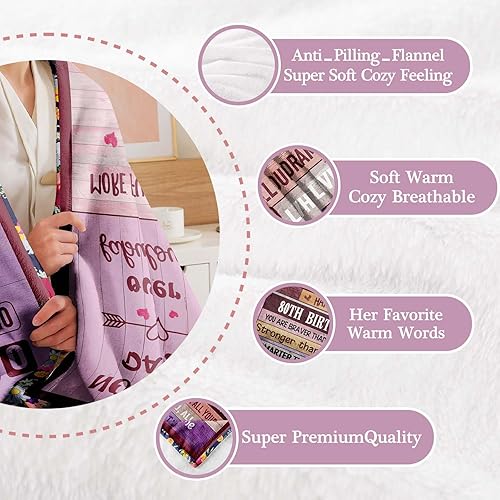 Miniatura 6 de Fajas de cumpleaños número 80 para mujer con caja de regalo, manta de cumpleaños 80, decoraciones de cumpleaños 80 para mujeres, regalos de