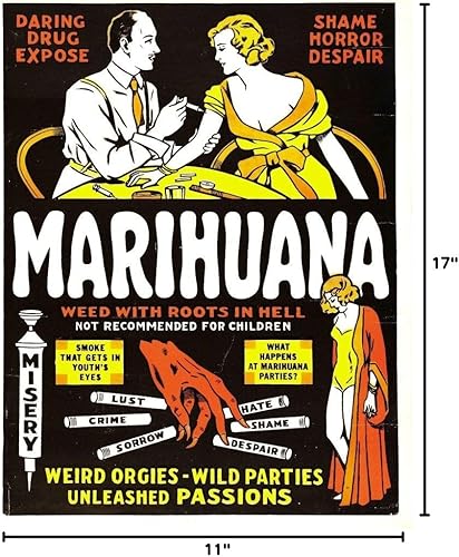 Miniatura 2 de Marihuana (Aka Marihuana The Weed With Roots In Hell) 1936 Póster de la película Masterprint (11 x 17)