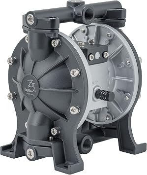 1/2 Inch Air-Operated Double Diaphragm Pump inlet/outlet, Aluminum, Teflon Diaphragm,13GPM, oil transfer pump, waste oil pump for Industrial Use
