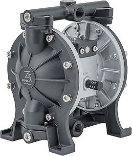 DYI SHENG TDS Air-Operated Double Diaphragm Pump 1/2 Inch Aluminum, Teflon Diaphragm Pneumatic Transfer Pump for Industrial Use