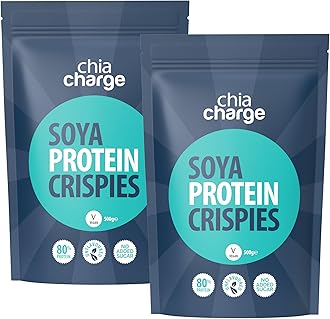 80% Protein SOYA Crispies - High Protein for Adults and Kids - Healthy, Gluten Free Vegan Snack - Low Fat Food, No Sugar Crispies (1 kg (Pack of 1), Unflavoured)