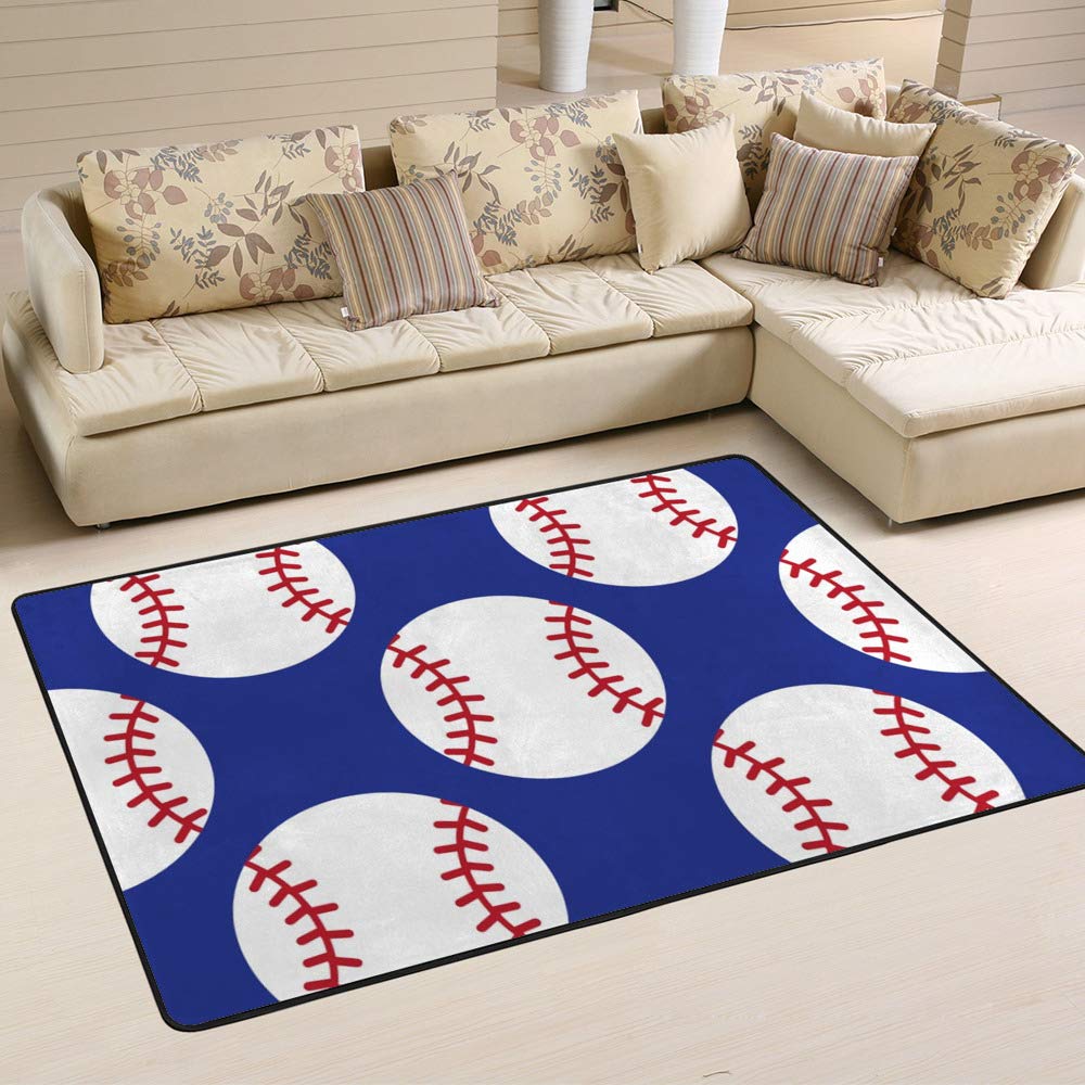 Tapis de baseball facile à nettoyer pour salon et chambre Ruchen