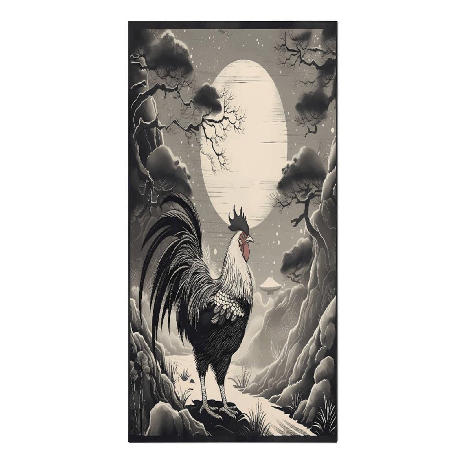 FekiLoot Chicken on The Mountain Towels Lightweight Thin Beach Towel Classic Soft Large Pool Towel Highly Absorbent Sand Free Bath Towels Travel Blanket for Vacation Essentials Adult Gift 30" X 61"