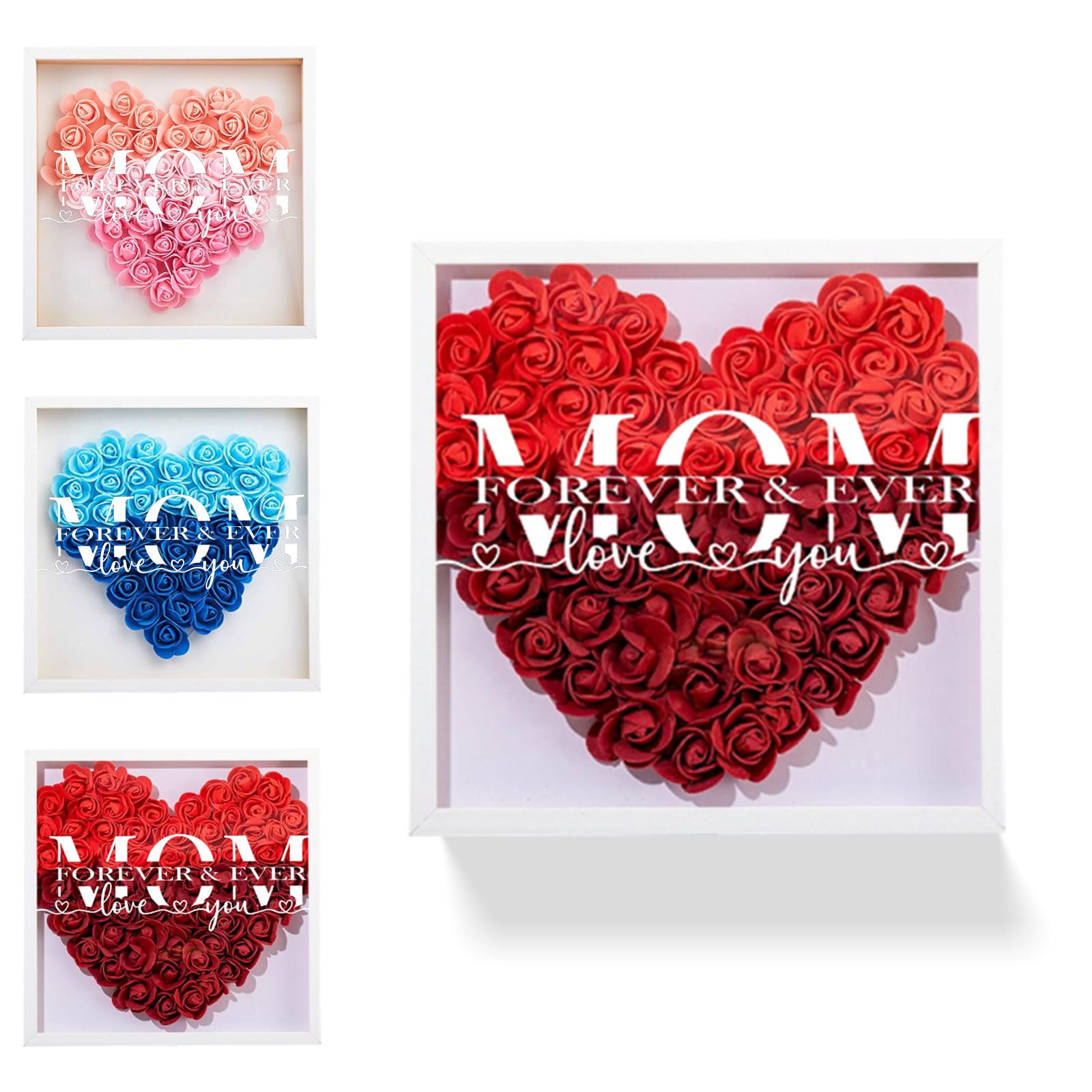 for Mom from Daughter, Birthdays Mothers, Valentines Day Present Ideas for Mother in Law Who Have Everything, Rose Floral Shadow Box