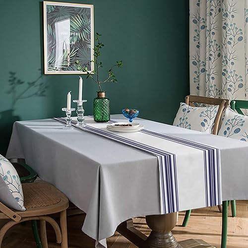 Miniatura 4 de Bufandas de mesa verticales a rayas azul marino náutico 13 x 70 pulgadas antideslizantes rectangulares para mesa de cocina comedor banquete fiesta