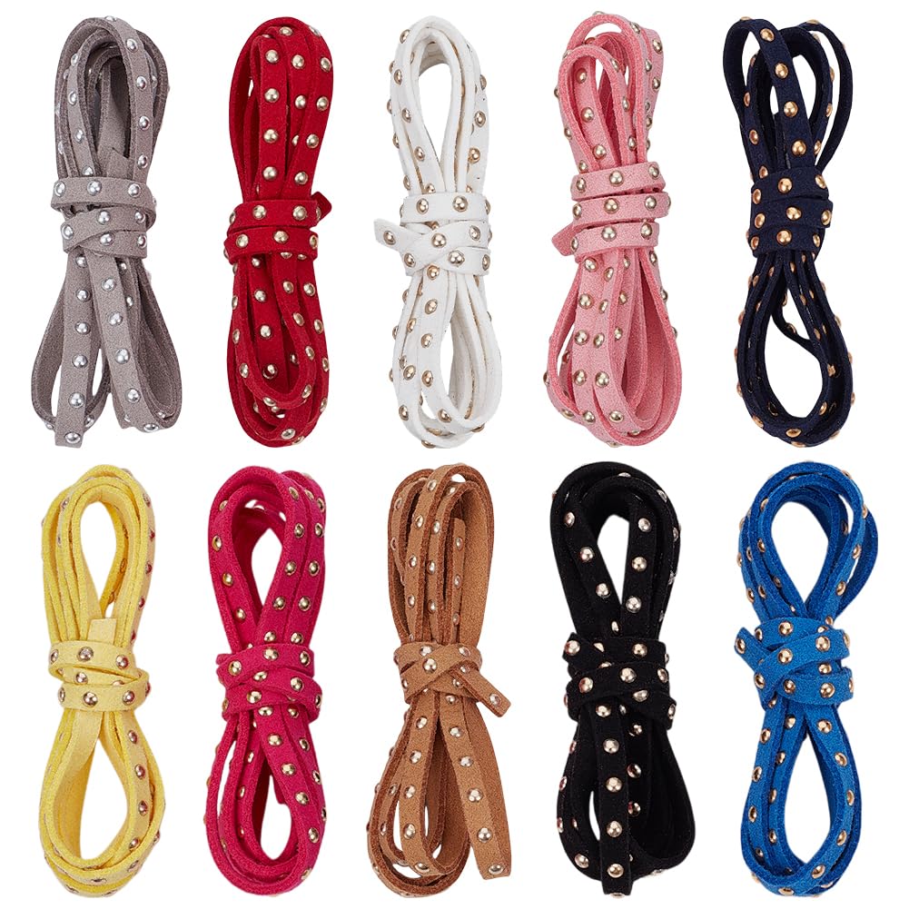Ceintures de poupée en cuir véritable texturé et clous punk durables