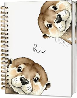 Otter Notebook Journal,Otter Gifts for Women,Funny Animal Notebook Journal for Teen Girls Kids,Cute Hardcover Spiral Notebooks for School Work Notes Journaling,5.5x8.3 Inch