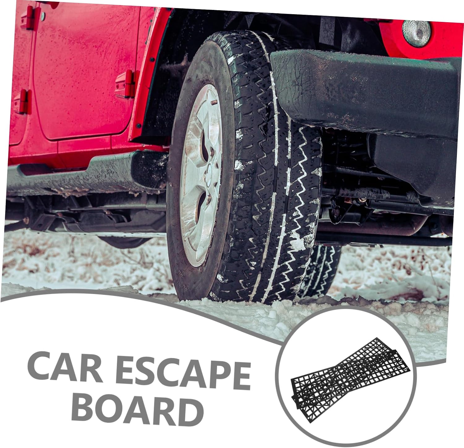 1pair Foldable Car Snow Plate Skid Mat for Tire Traction Snow Mud Automotive Skid Plate for Emergency Vehicle Recovery