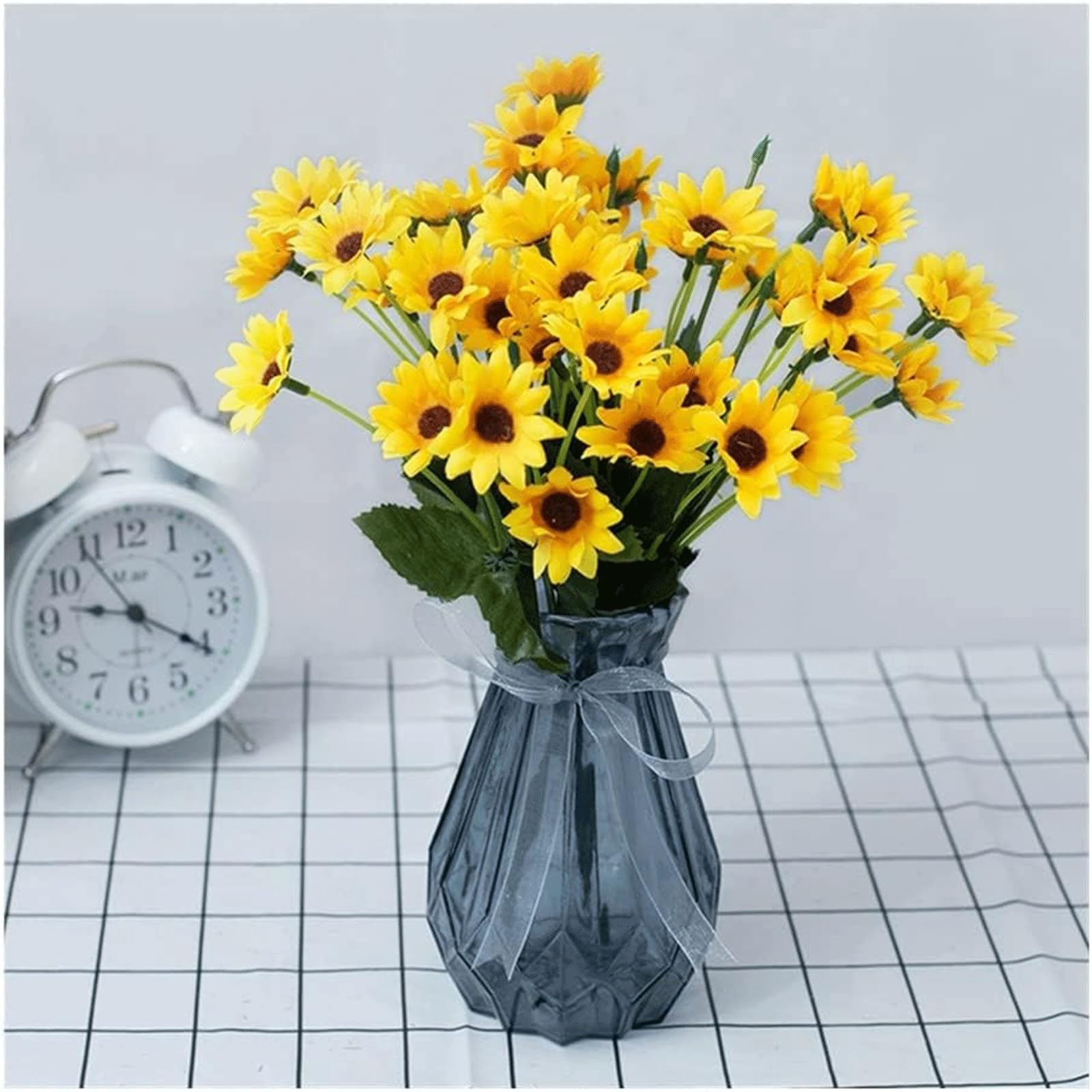 XDLEDMKIZ Flowers Artificial Sunflowe Faux Artificial Flowers Bouquet Realistic Fake Floral Potted Plant Flower Arrangement