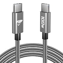 Cavo USB C USB C,100W 5A Cavetto Caricatore Ricarica Rapida Usbc 2M Filo Caricabatterie Carica Nylon Cavo Type C to Type C per iPhone 17 15 16 Pro Max, Plus iPad Pro, Air MacBook Samsung Galaxy S24 S25