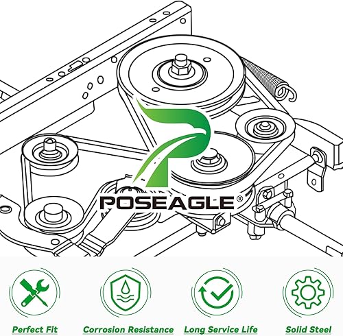 Miniatura 9 de POSEAGLE 756-3105 Idler Pulley for MTD GT-2550, GT-2550H, ZT-2150, ZT-2250, Z-200, Troy-Bilt GTX2654, Cub Cadet Z48, Z54, Z54L, 365, 365L, GT1554