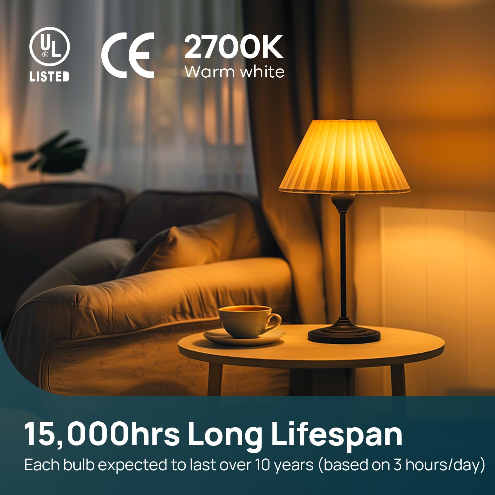 Linkind Lampadine LED E14 B35/C35 Candela, 7W(Equivalenti a 60W), Luce Bianca Calda 2700K, 806 Lumen, Non Dimmerabile, Pacco da 6