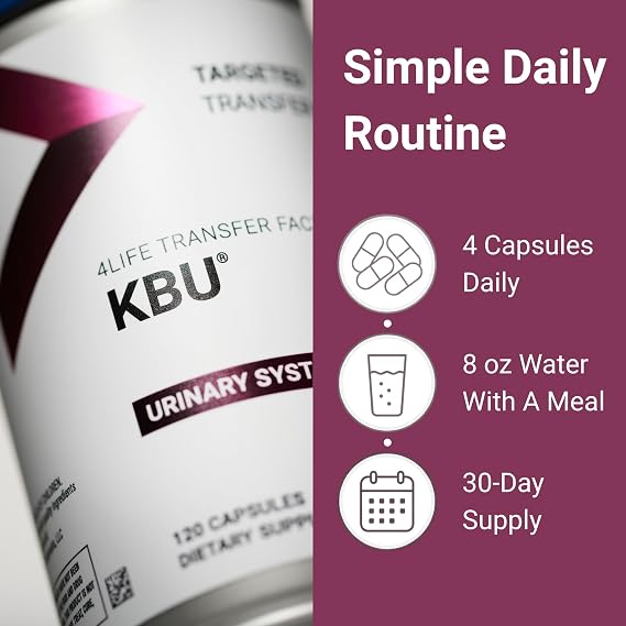 4Life Targeted Transfer Factor KBU Urinary Support Supplement, 120 Capsules