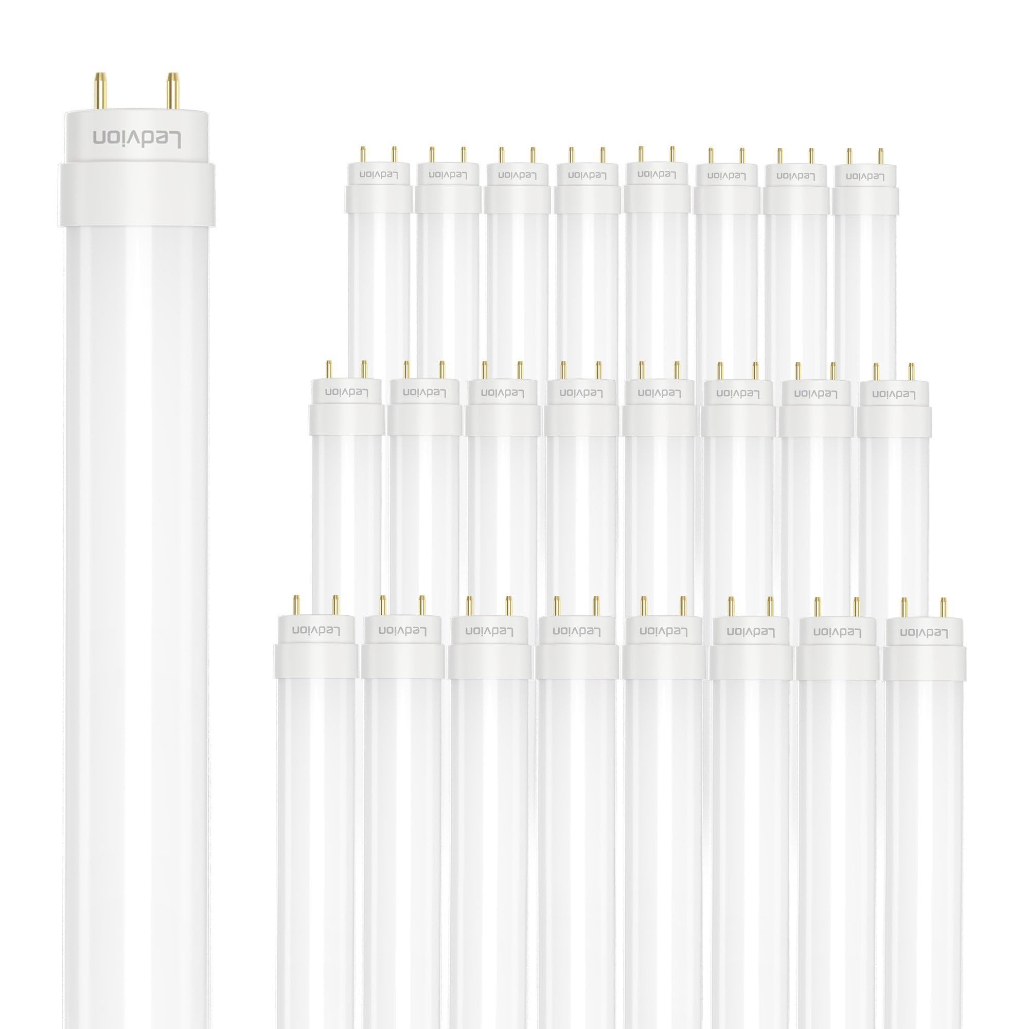 Ledvion - 25X Tubo LED TL 120CM con arrancador LED incluido, 18W, 4000K, 100lm/W, 30.000 horas de vida útil
