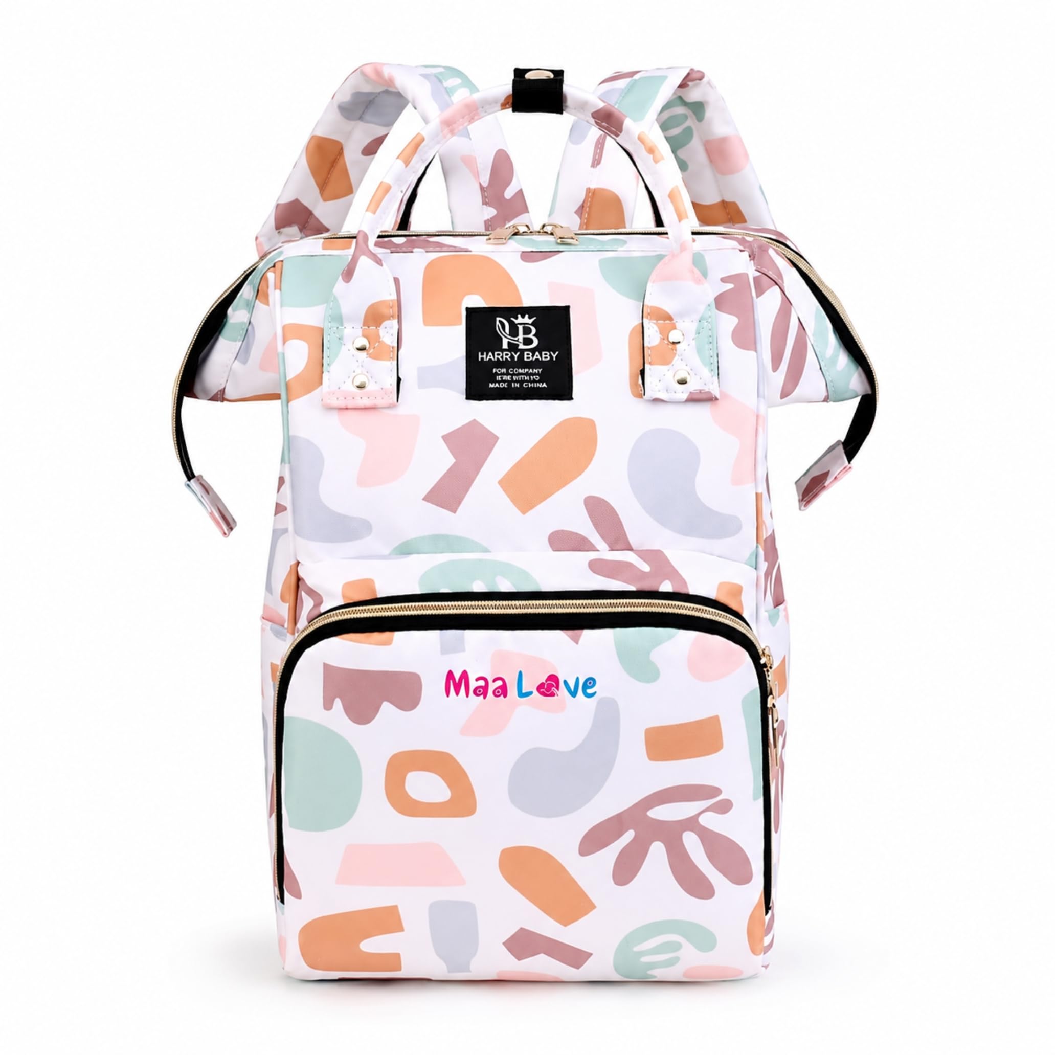 MaaLove Multifunctional Diaper Bag | for Mothers for Travel | Travelling Bag, Backpack Maternity Bags for Mother and Baby (Light Orange)-image-37