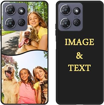 for Moto G 5G 20262025 Case/Moto G Play 2026 Cover,Custom Personalized Photo Picture Text Customizable Collage Protective Phone Cases,Black [Shockproof][Anti-Fall] Protective Cases Gift 2img