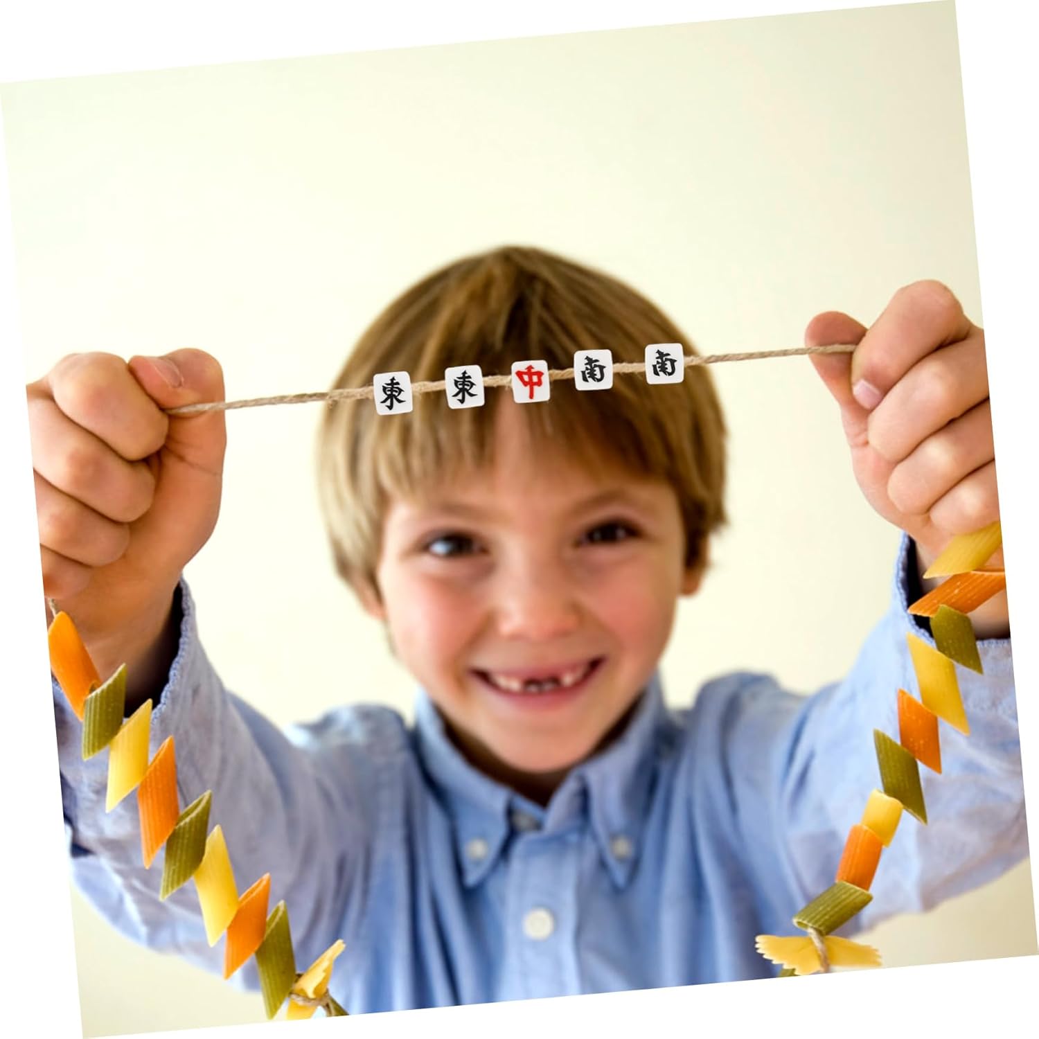 COHEALI Polymer Clay Mahjong Beads 100Pcs DIY Spacer Beads for Jewelry Making Necklace Bracelet Crafts with Holes for Beaded Jewelry and Accessories - Image 2