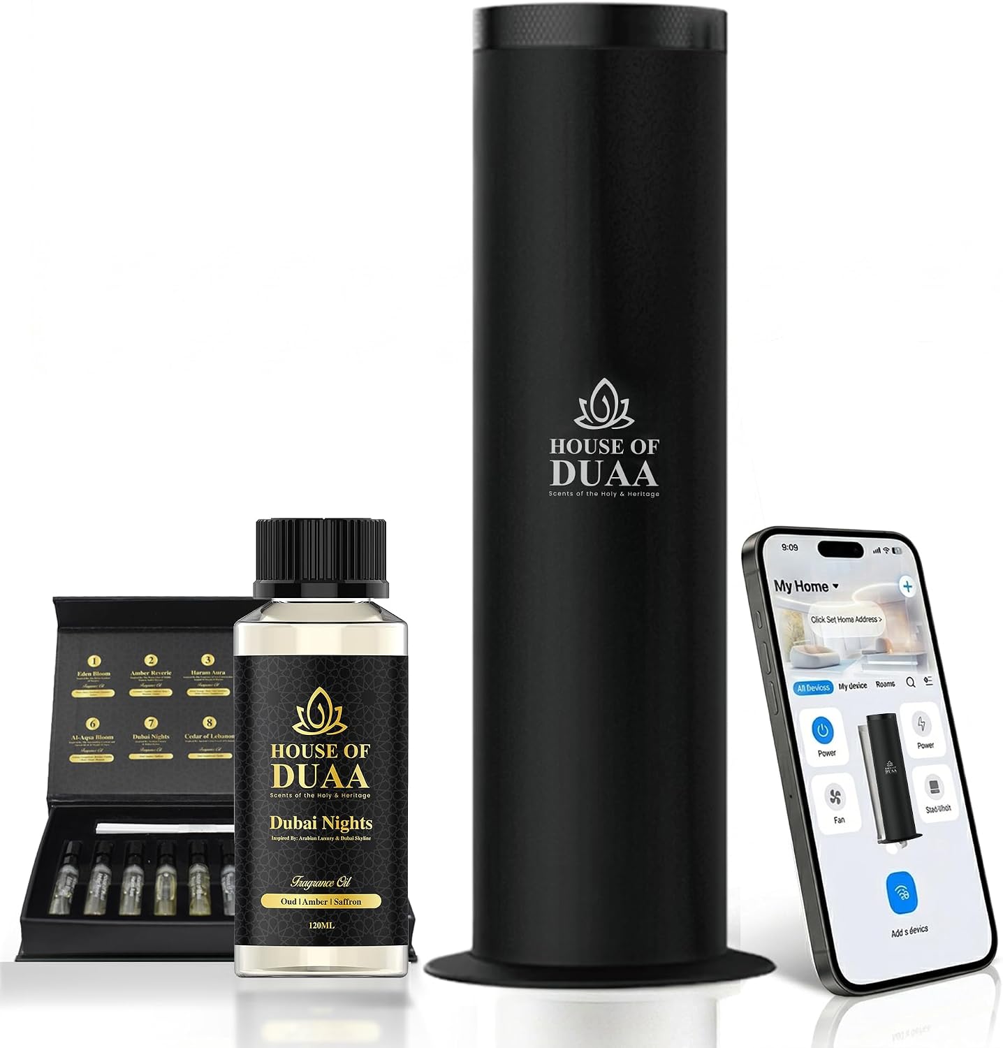 Vera Tower Waterless Essential Oil Diffuser with Premium Fragrance Scents