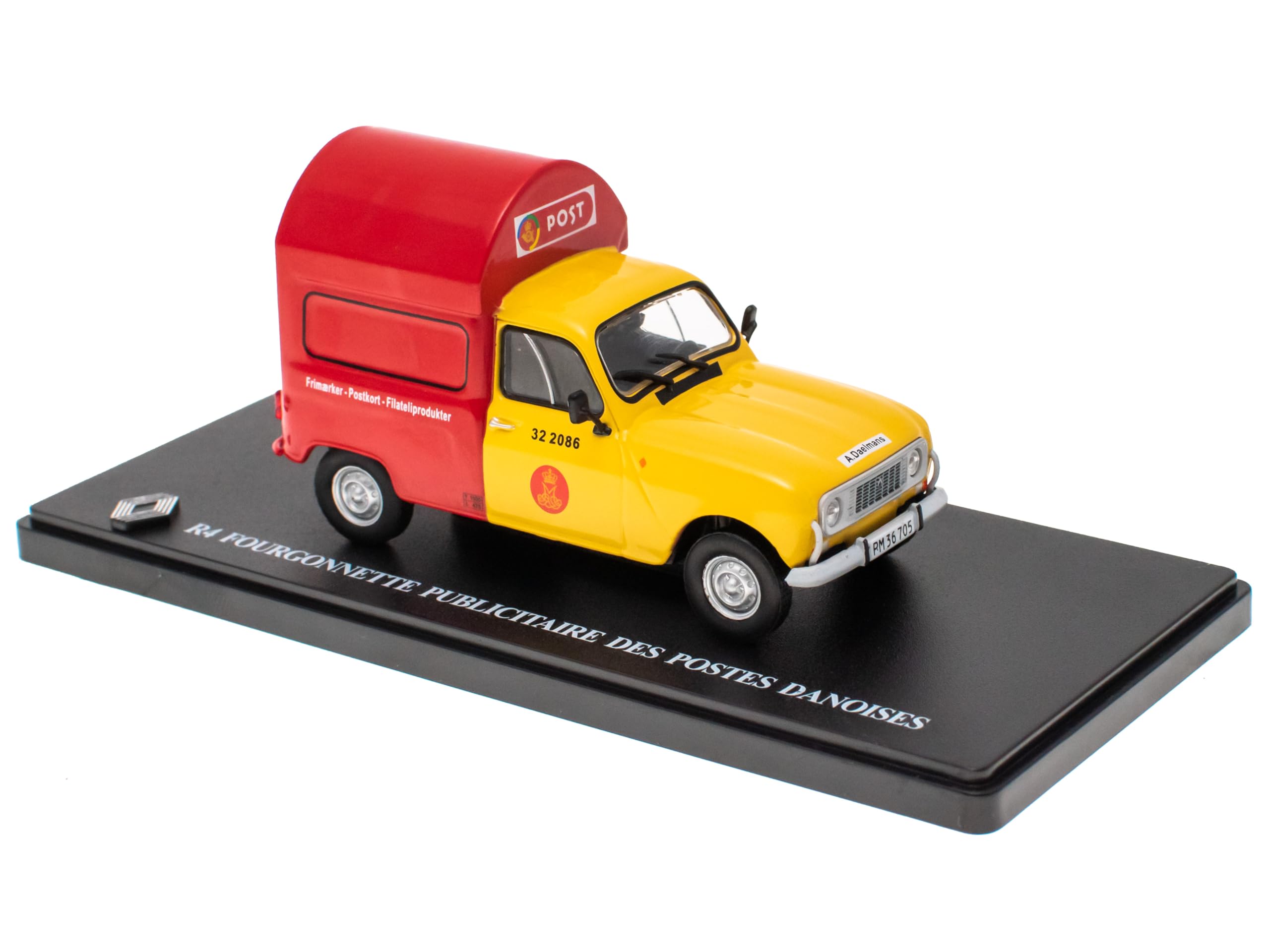 OPO 101:43 miniature car compatible with RENAULT R4 ADVERTISING VAN - Hachette IXO R4 4L - 4L030