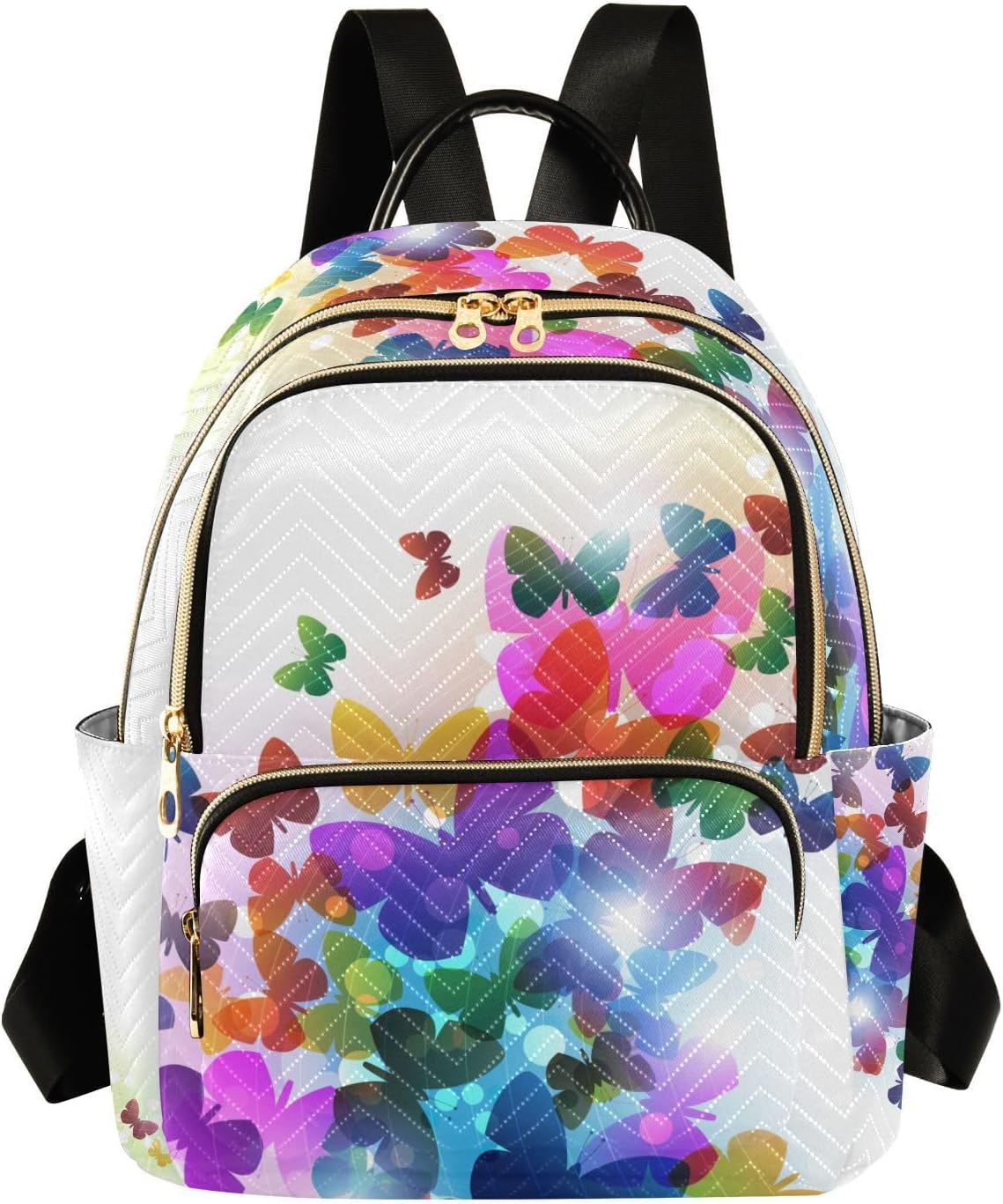ALAZA Colorful Butterfly Small Backpack Purse for Women Travel Bag Fashion Daypack Back Pack Shoulder Bag