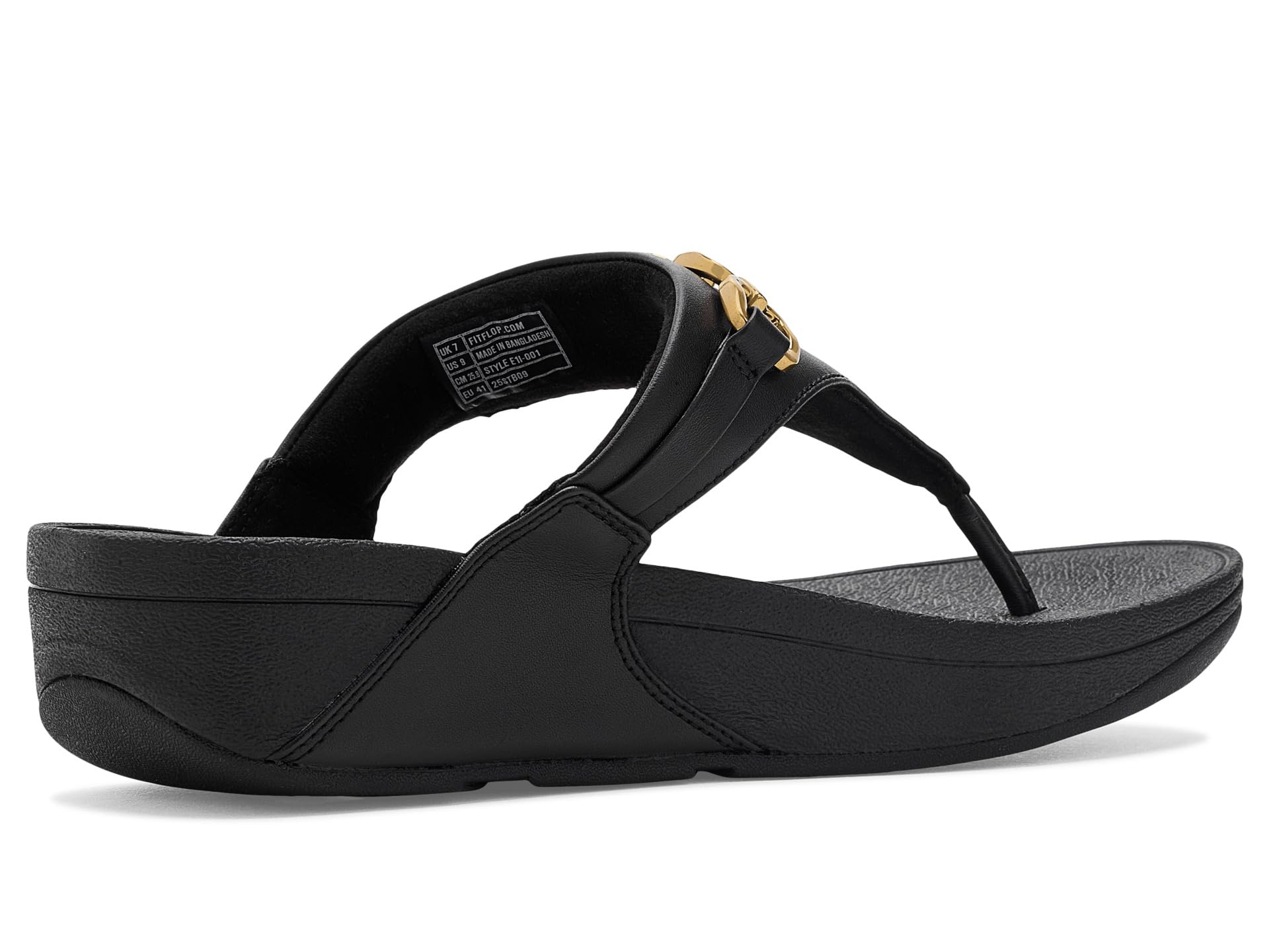 Fitflop Lulu Square-chain Leather Toe-post Sandals SandaleFemme | Tongs confortables d'été décontractées avec semelle extérieure en caoutchouc antidérapant