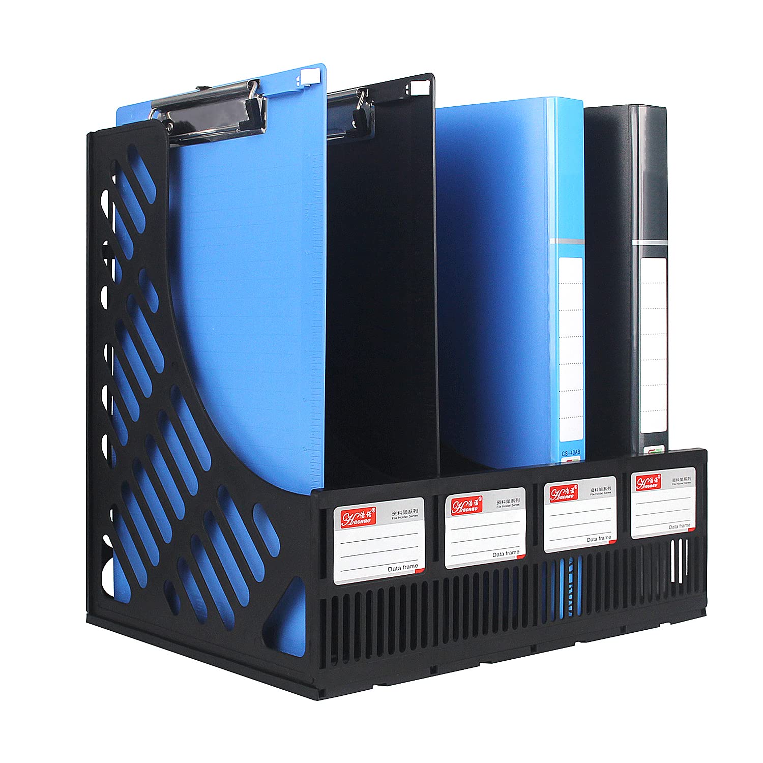 Ysenchan Magazine File Holder, Plastic File Folder Holder for Desk, 4