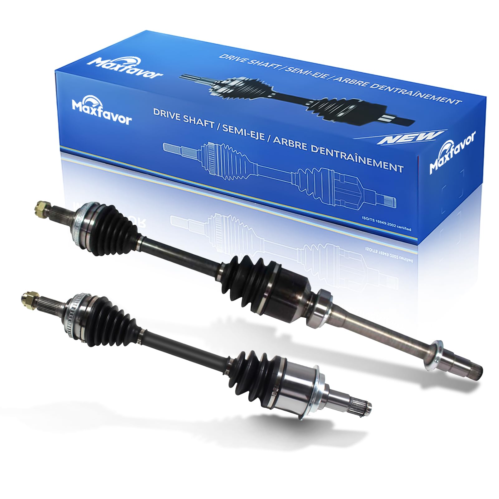 Front CV Axle Shaft Assembly Compatible with Toyota Camry 2002-2009 LE SE XLE, Solara 2004-2008 L4 2.4L, Highlander 2001-2007 FWD, Driver and Passenger Side