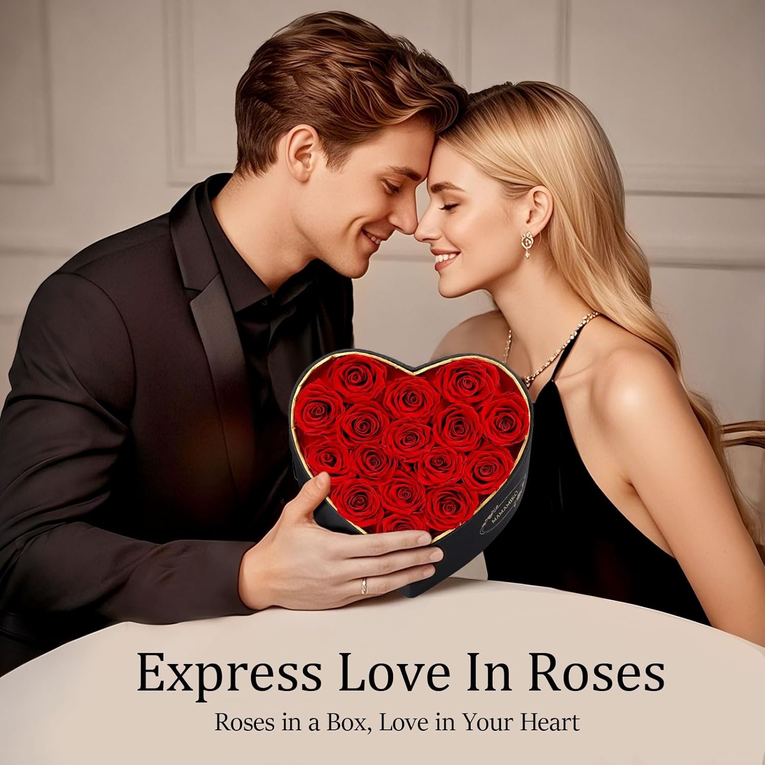 16 Preserved Roses in Heart Shape Gift Box for Her - Forever Flowers for Delivery, Eternal Rose Mothers Gifts for Mom, Wife Anniversary Birthday Valentine Gifts for Women, Red - Image 6