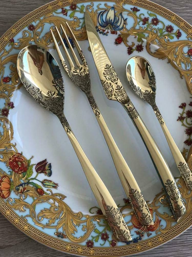 Amazon | ブガッティカトラリーセット 4ピース Riviera Devore