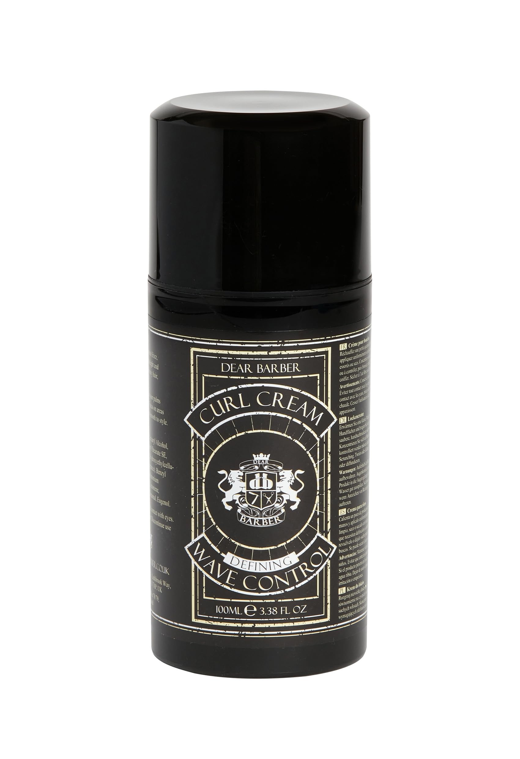 Dear Barber CURL CREAM, 100ml, Moisturising Curling Cream for Straight Wavy & Curly Hair, Defines Curls