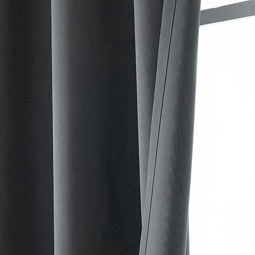 Miniatura 4 de 2 paneles de cortinas ignífugas inherentes para el hogar, dormitorio, sala de estar, hospital, guardería, cortinas aislantes con bolsillo para