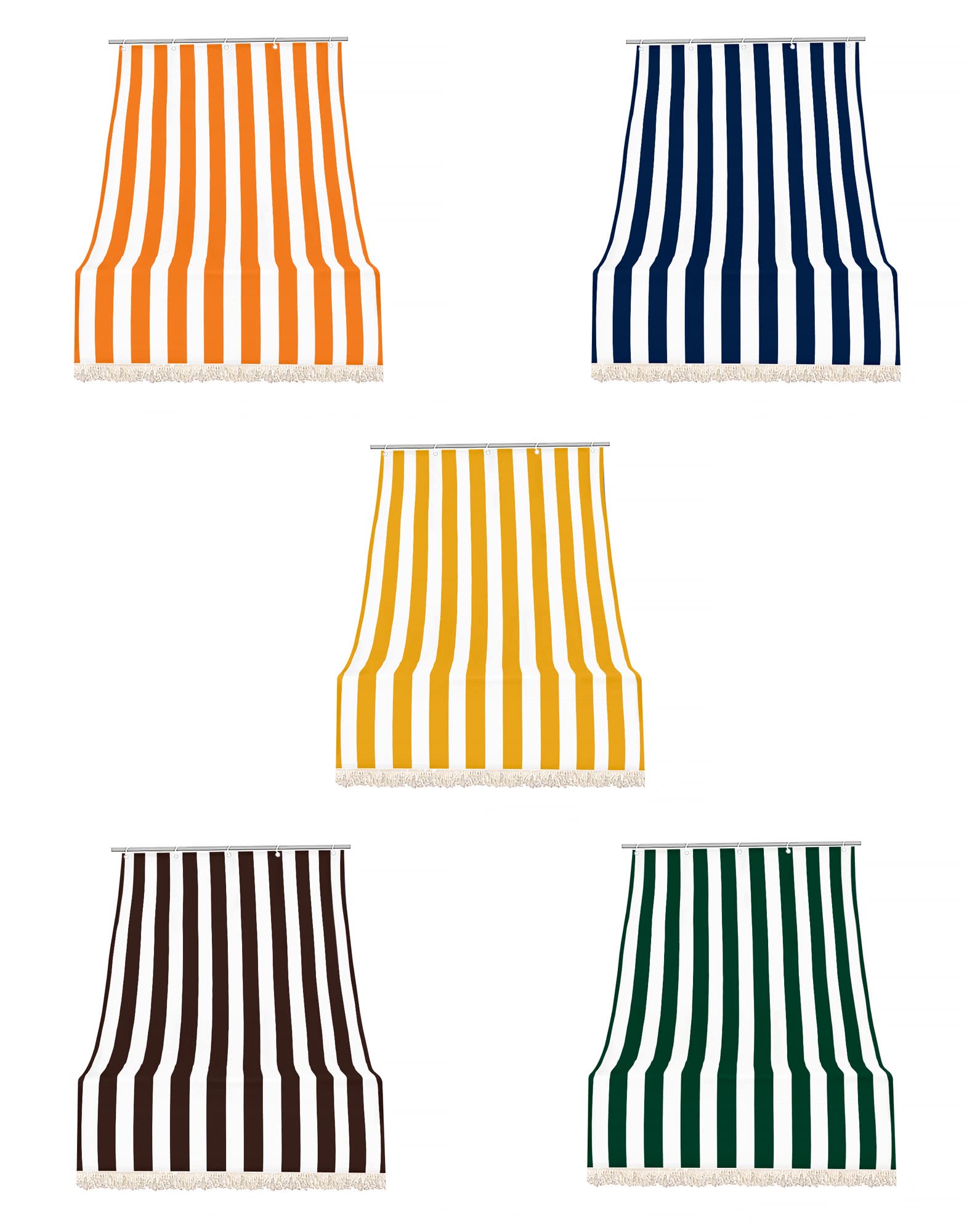 Tenda Da Sole IlGruppone Per Esterno - Tessuto Resistente UV, 140x250 Cm, Con Anelli E Frange