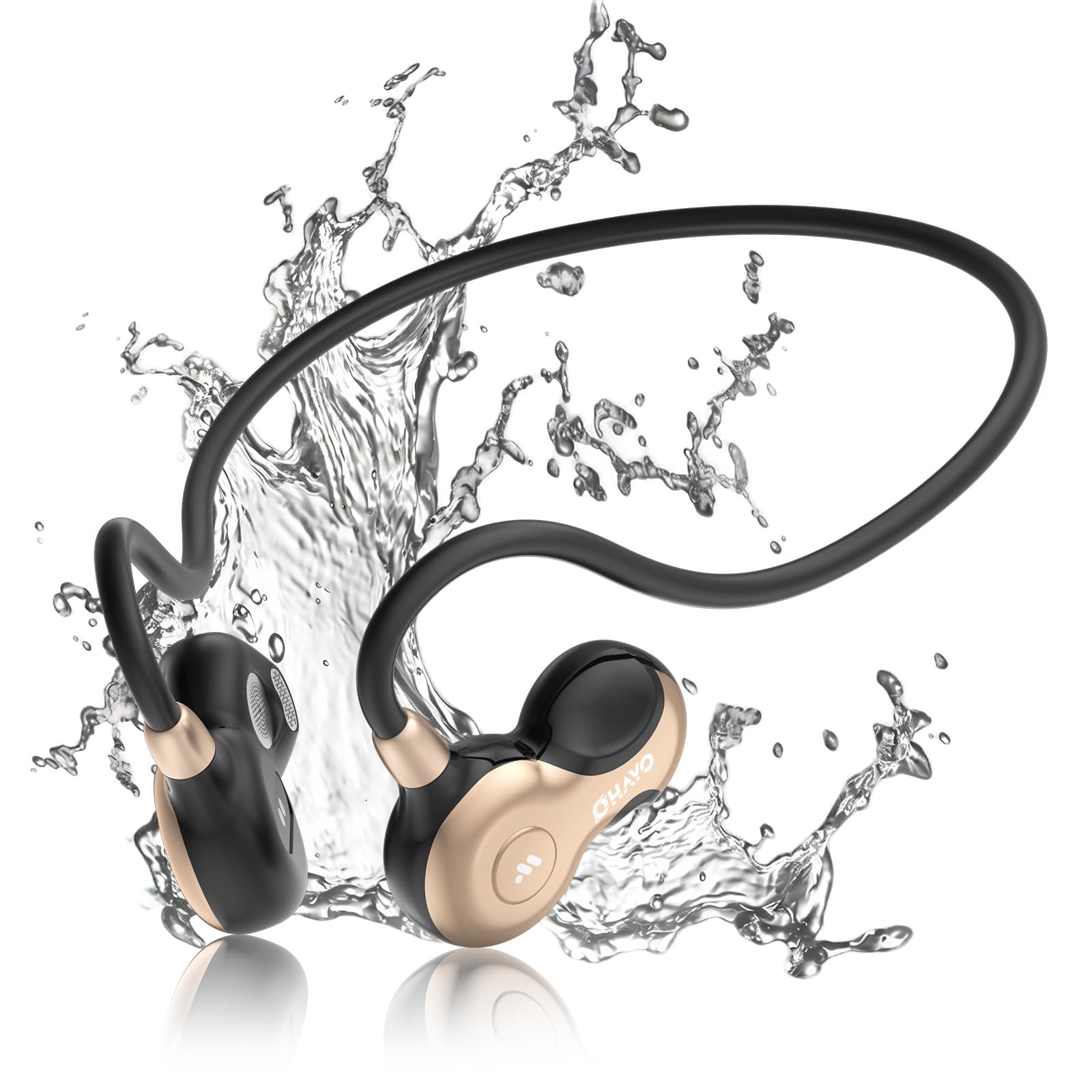 OHAYO Écouteurs Bluetooth sans Fil Sport, Casque Bluetooth V6.0, Étanchéité IPX7, 10 Heures d'Autonomie, Recharge Rapide en 2 Heures, Compatible avec Apple, Xiaomi, Samsung, Etc