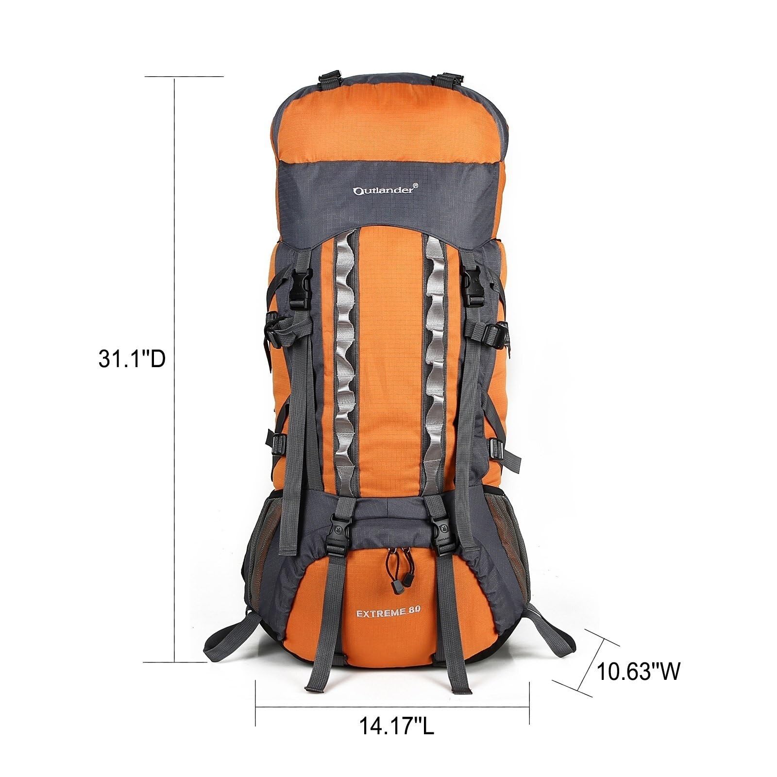 Mochila MontañIsmo Mochilas De 80 L para Exteriores, De Nailon, para Senderismo, Camping Y Montañismo Mochilas Senderismo(Black)