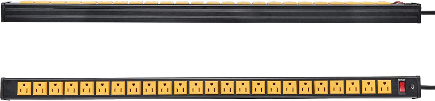 Limited Discount BTU Rack Mount Power Outlet Surge Protector Power Strip 24 Outlet Heavy Duty Multi Plug Outlet Aluminum Socket with Smart Circuit Breaker and 15 Ft Long Cord (Yellow) Best Cyber Deals π₯ BTU Rack Mount Power Outlet Surge Protector Power Strip 24 Outlet Heavy Duty Multi Plug Outlet Aluminum Socket with Smart Circuit Breaker and 15 Ft Long Cord (Yellow)