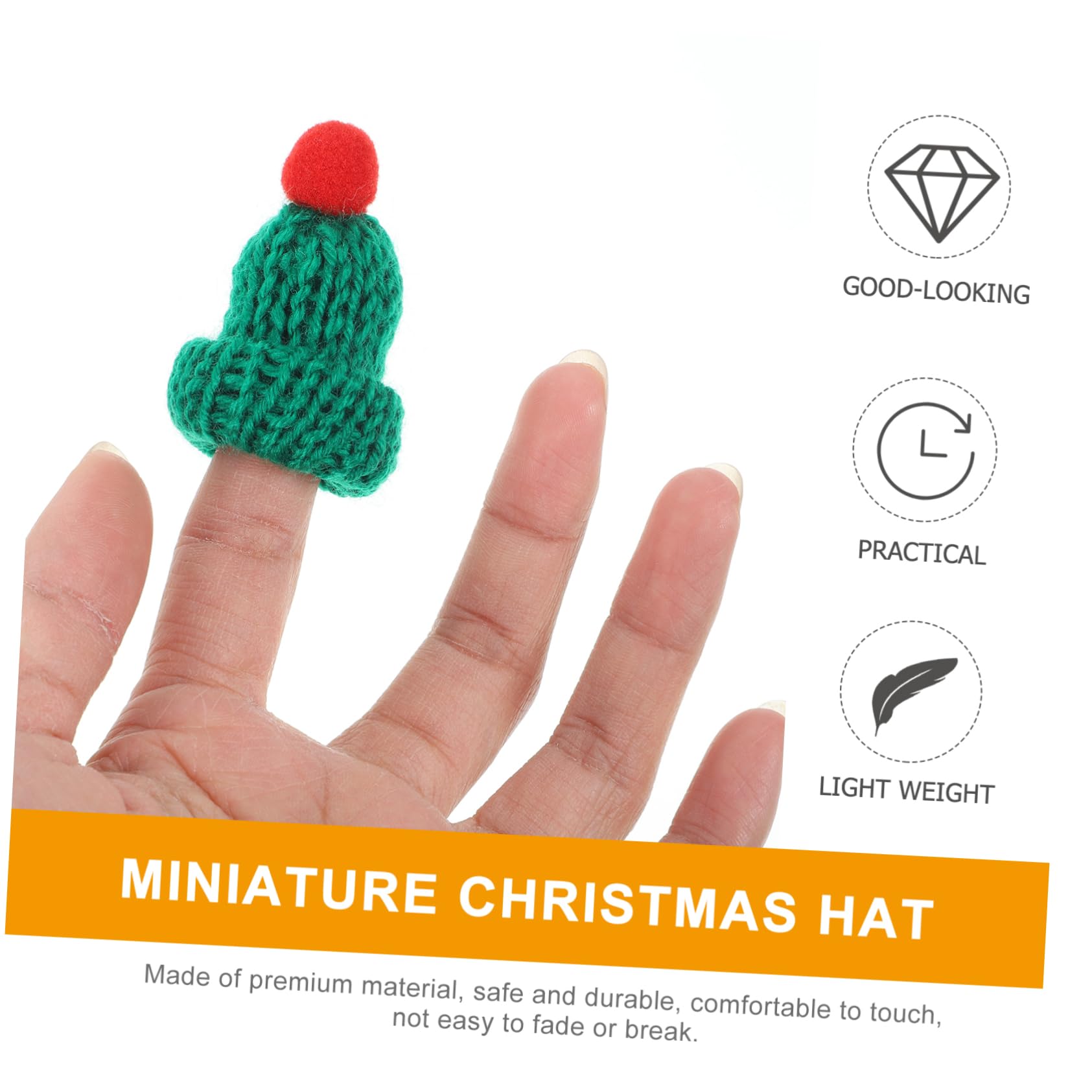 UPKOCH 20piezas Mini Gorro de Papá Noel Navideño Gorro de Punto Miniatura Accesorios para Manualidades Decoración de Botellas de Vino para Regalos de Agradecimiento de Shower