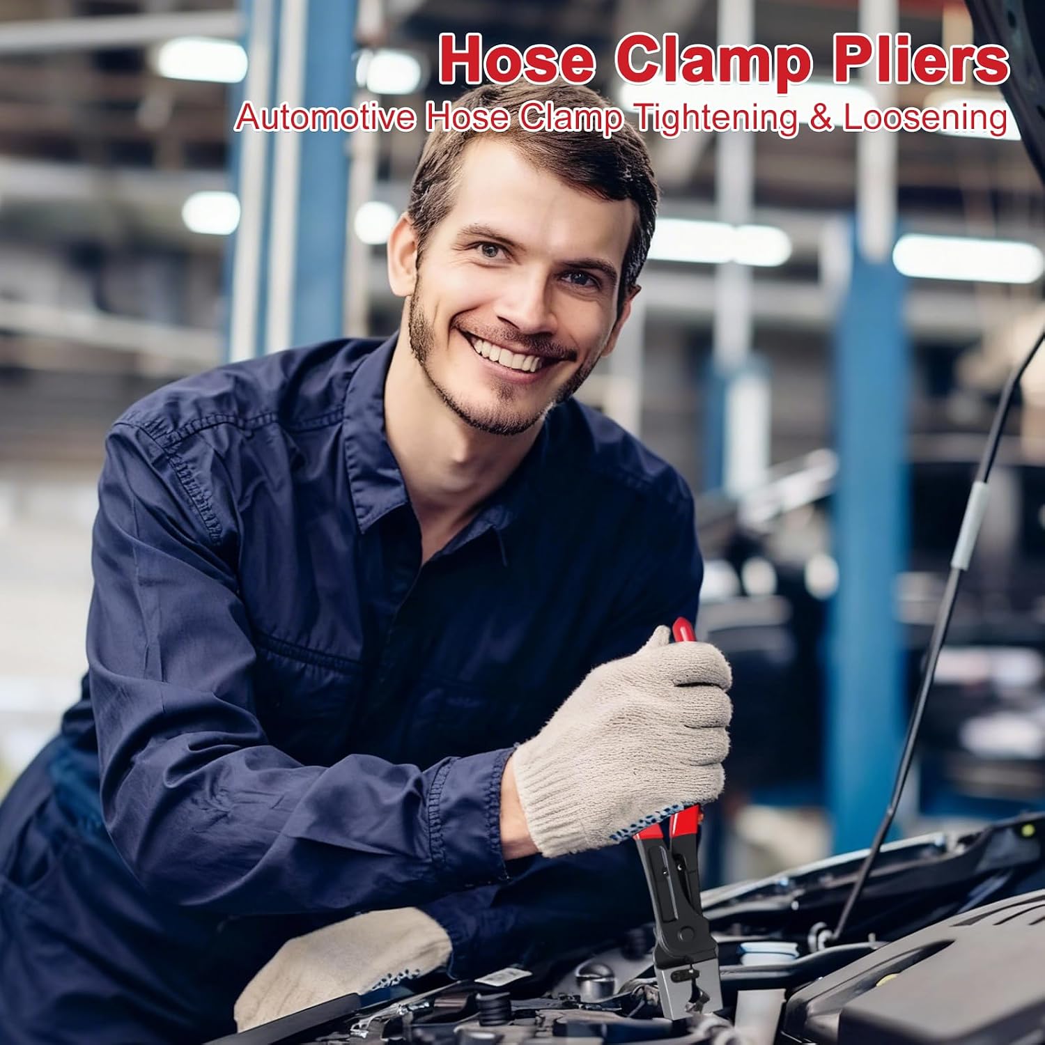 4Pcs Automotive Electrical Disconnect Pliers Kit - Straight/60° Connector Separator, Hose Clamp Plier, Double-Ended Terminal Removal Tool, Storage Case Included