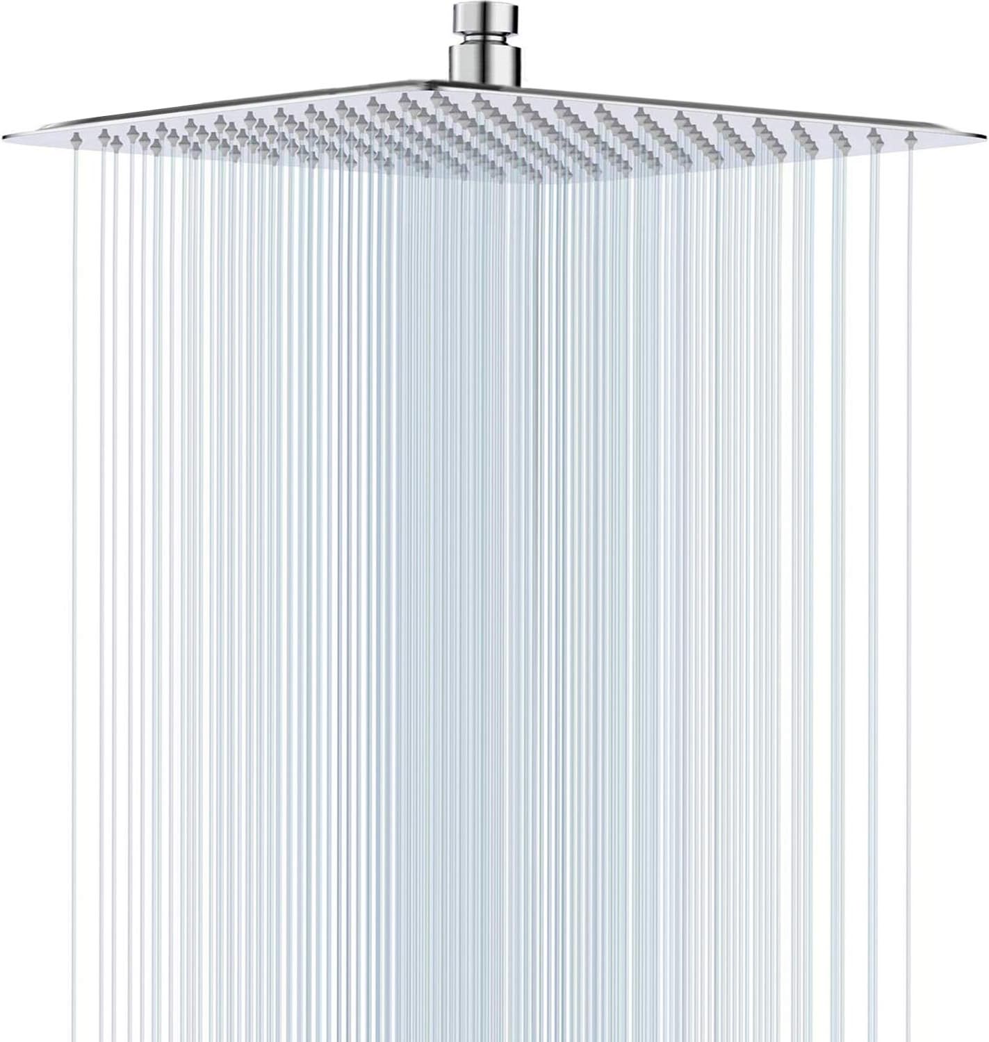Rain Shower Head, Urwanti 12 Inch High Pressure Stainless Steel 304